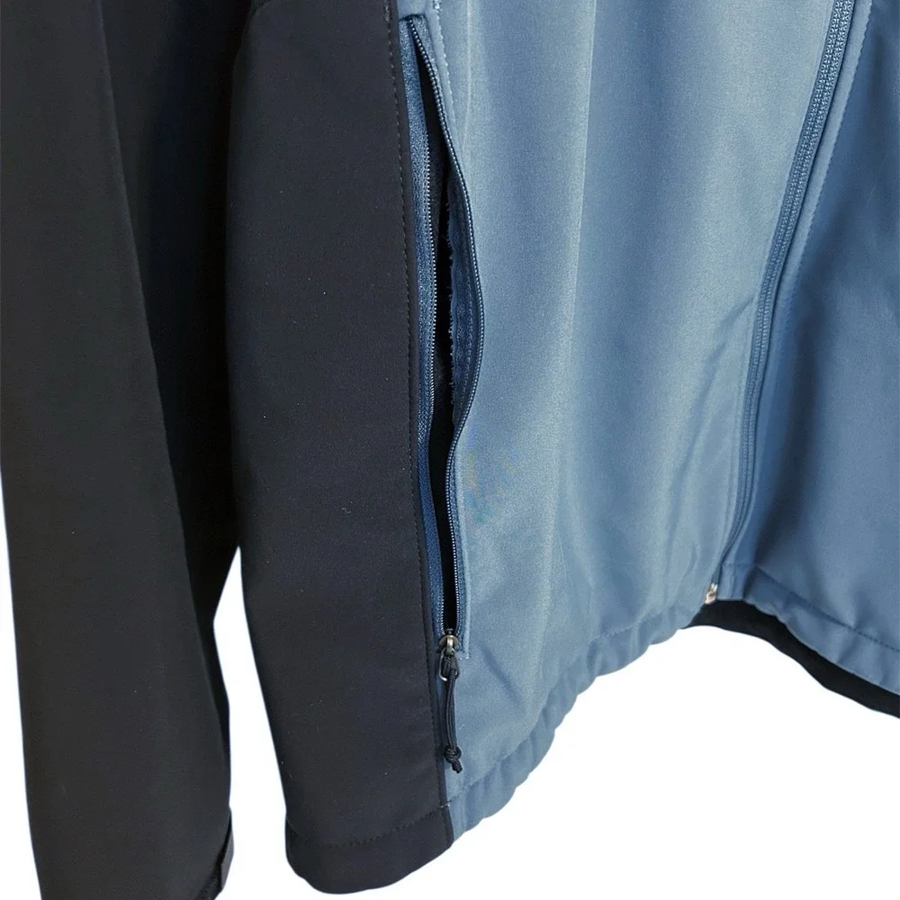 North Face Bionic Jacket Men XL Black Blue Soft Shell Wind Resistant Water Repel